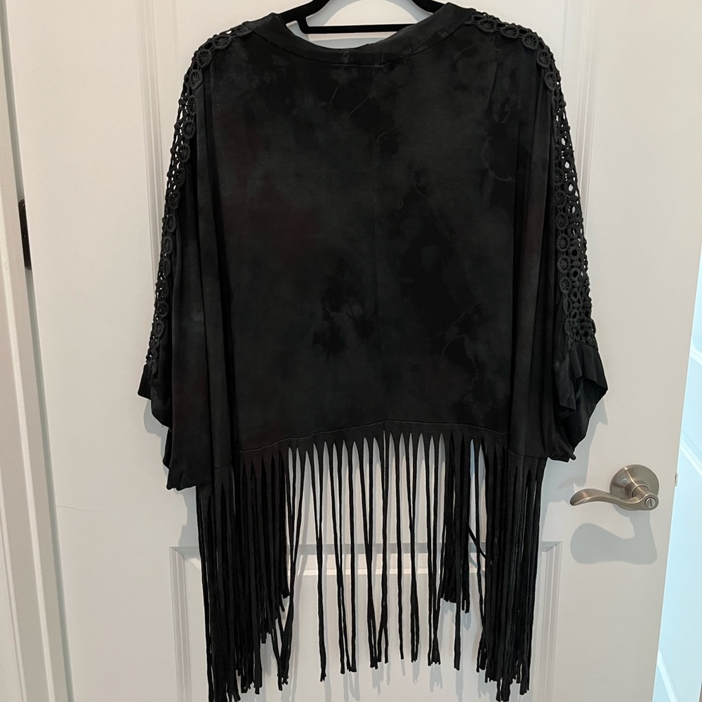 Tye Dye Fringe Cardigan